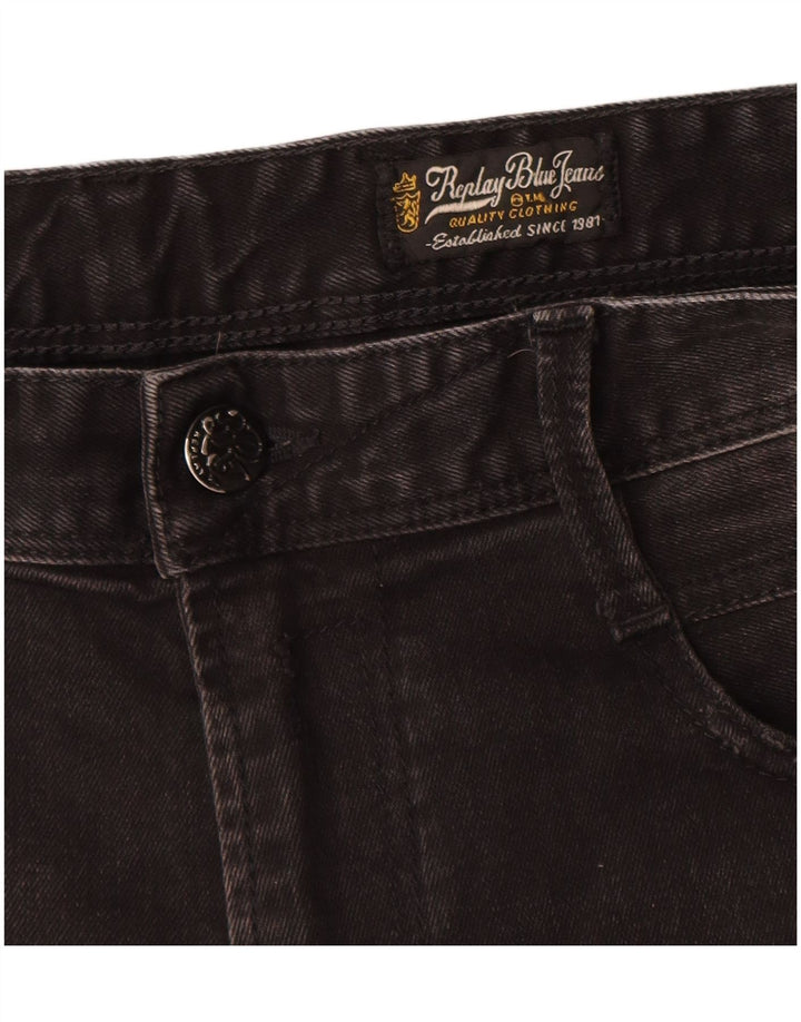 Vaqueros ajustados desgastados para mujer Replay W34 L32 Negro
