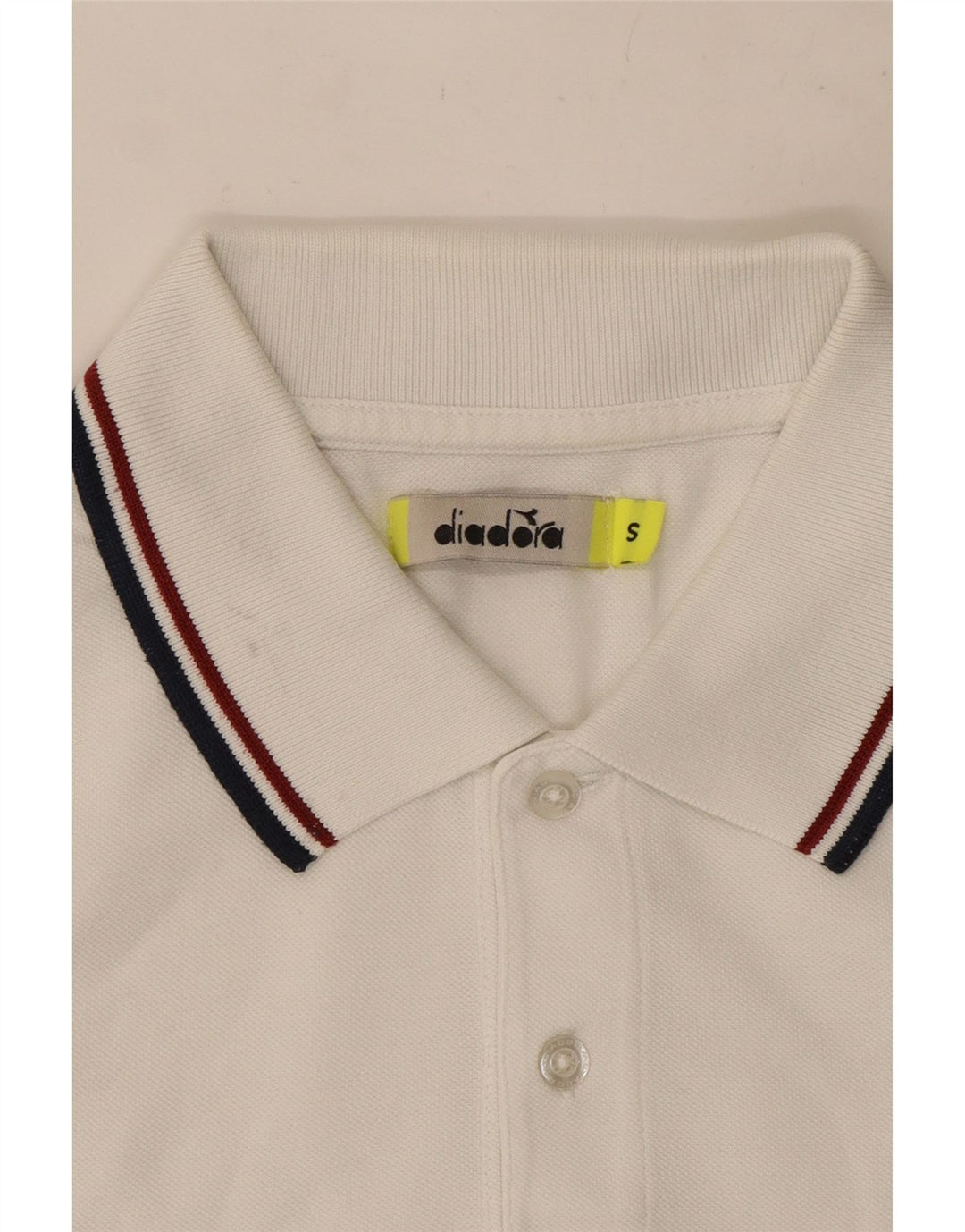 Diadora Polo Hombre Pequeño Blanco