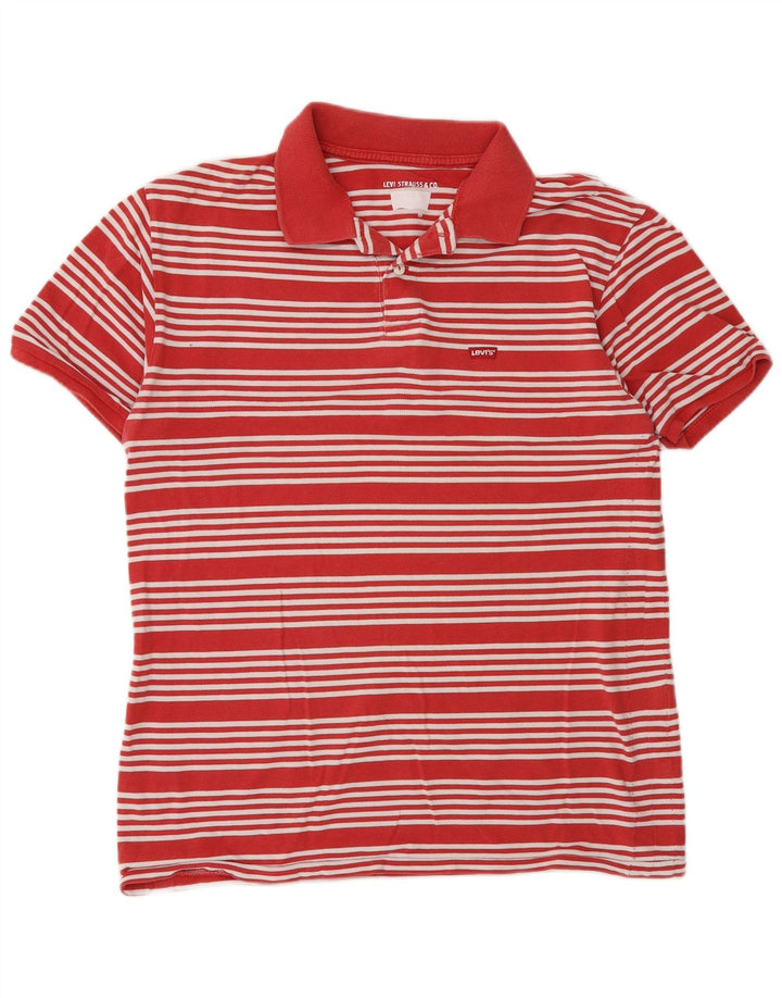 Polo Levi's Hombre De Algodón A Rayas Rojo Medio