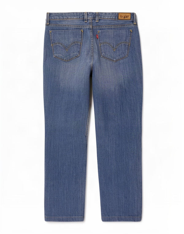 Levi's Womens 627 Straight Jeans W34 L27 Blue Cotton