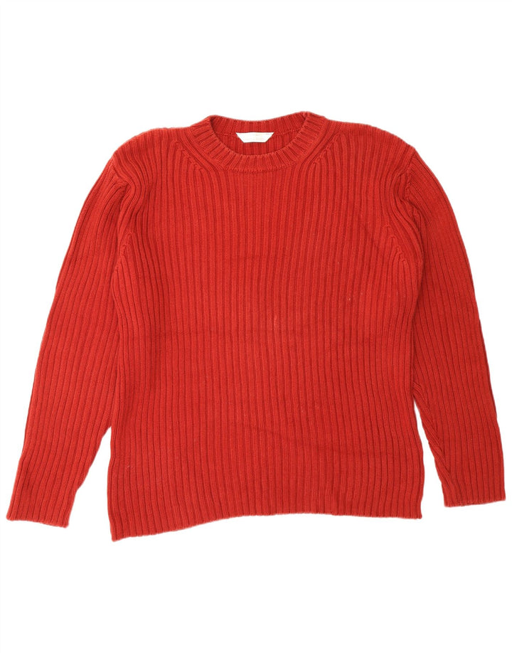 Marks & Spencer Jersey St. Michael con cuello redondo para hombre, talla grande, rojo clásico