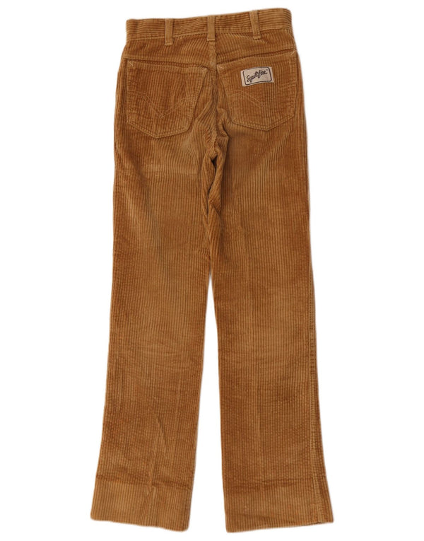 Pantalones de pana rectos vintage para mujer W25 L29 Algodón marrón