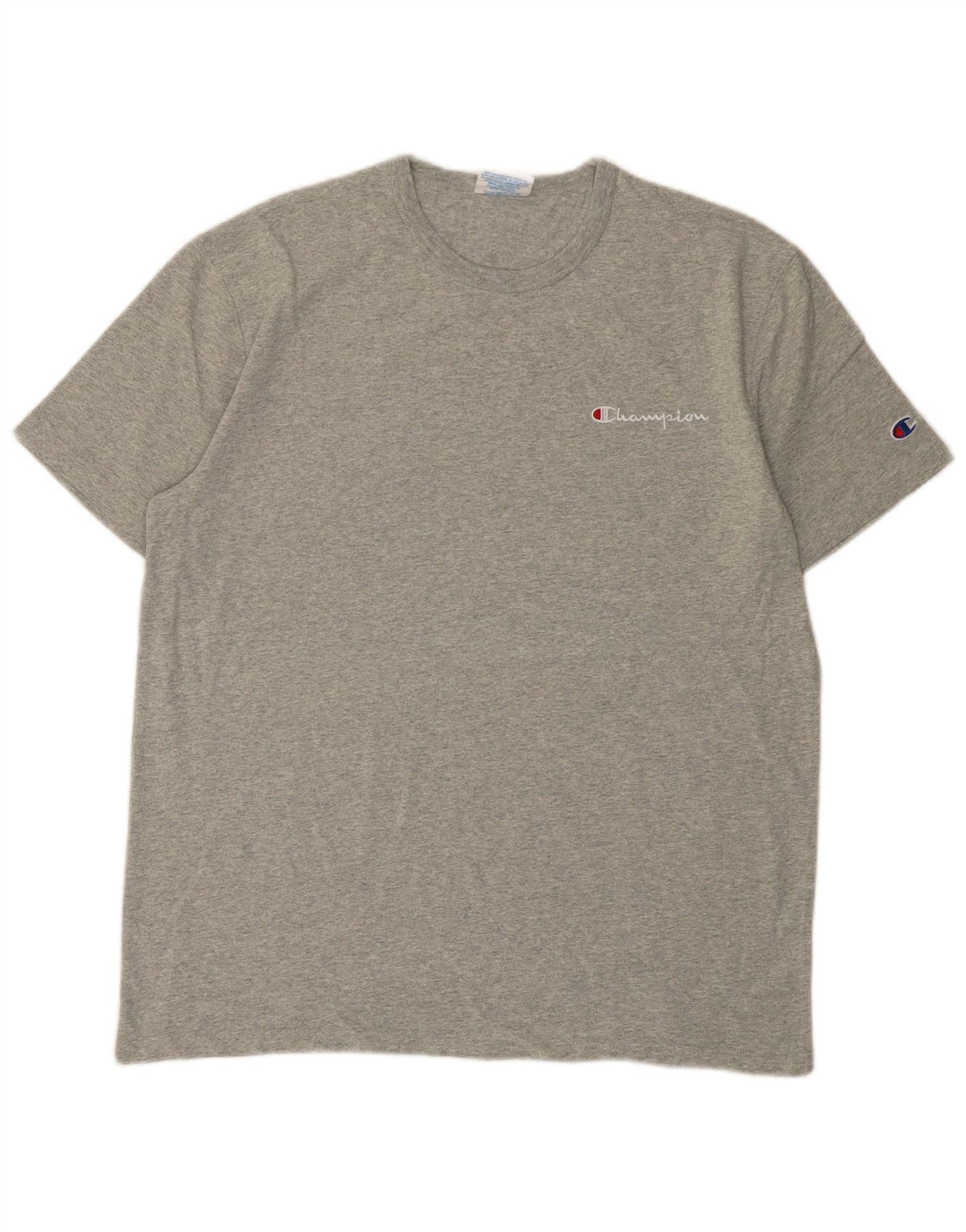 CHAMPION Camiseta Heritage para hombre Top grande de algodón moteado gris