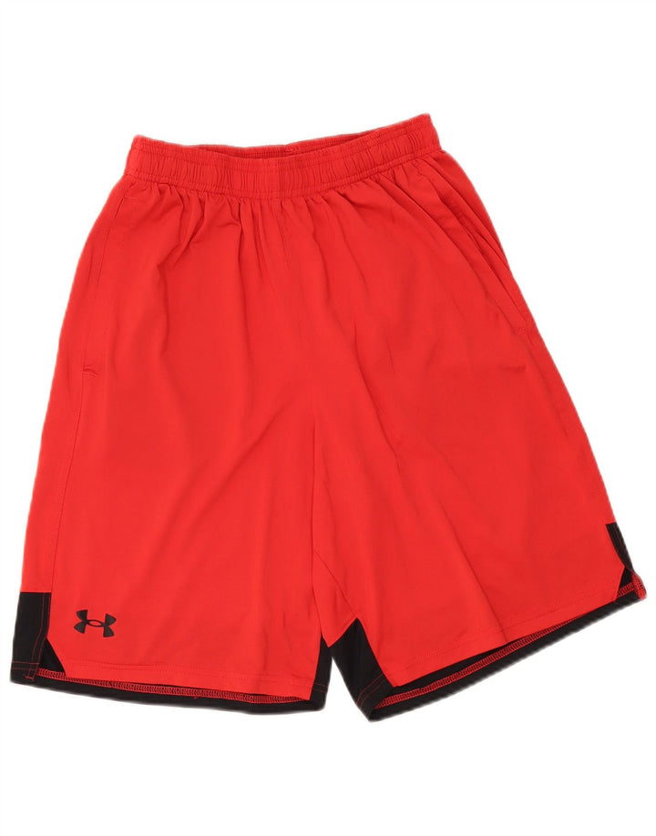UNDER ARMOUR Pantalones cortos deportivos para hombre Poliéster color block rojo medio