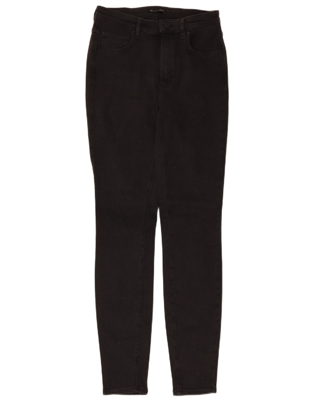 Massimo Dutti Vaqueros Pitillo Mujer EU 38 Small W28 L30 Poliéster Negro