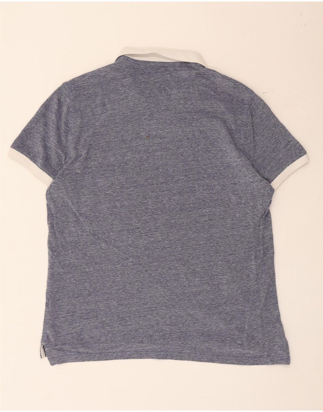Massimo Dutti Polo Rugby Hombre Large Azul Algodón