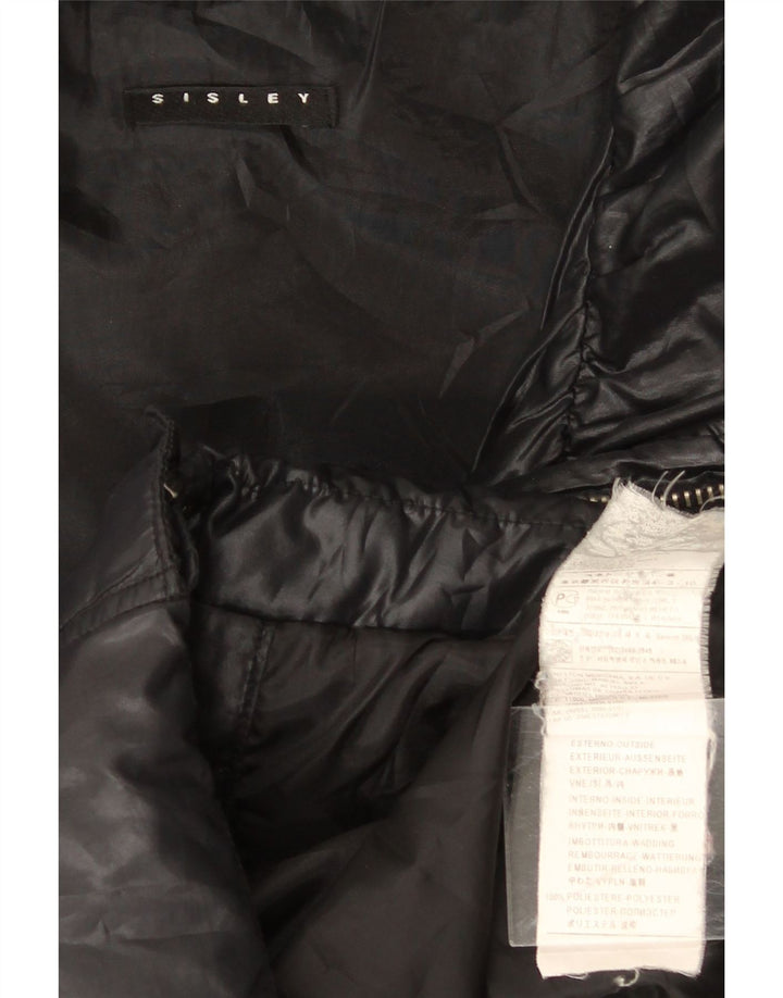 Chaqueta Acolchada Mujer Sisley IT 44 Mediana Negro Poliéster