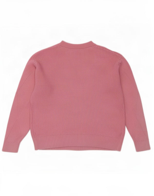 Marks & Spencer Jersey de cuello redondo para mujer UK 40 Algodón rosa medio