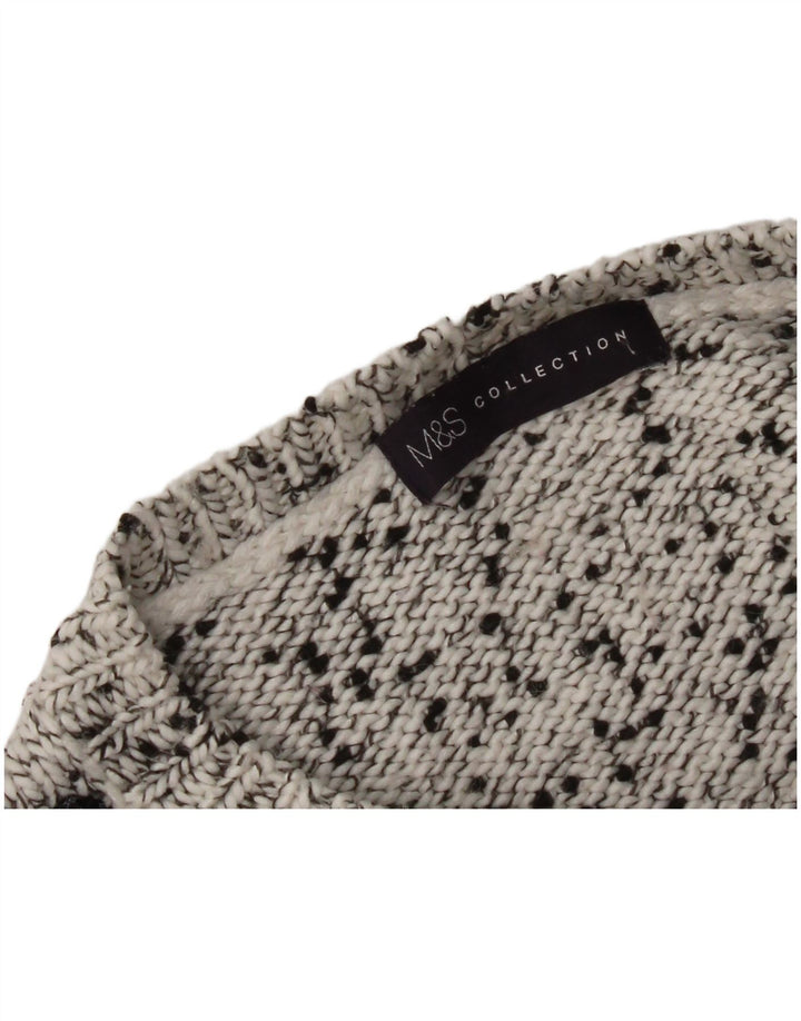 Marks & Spencer Suéter tipo jersey con cuello barco para mujer Reino Unido 40 Gris medio moteado