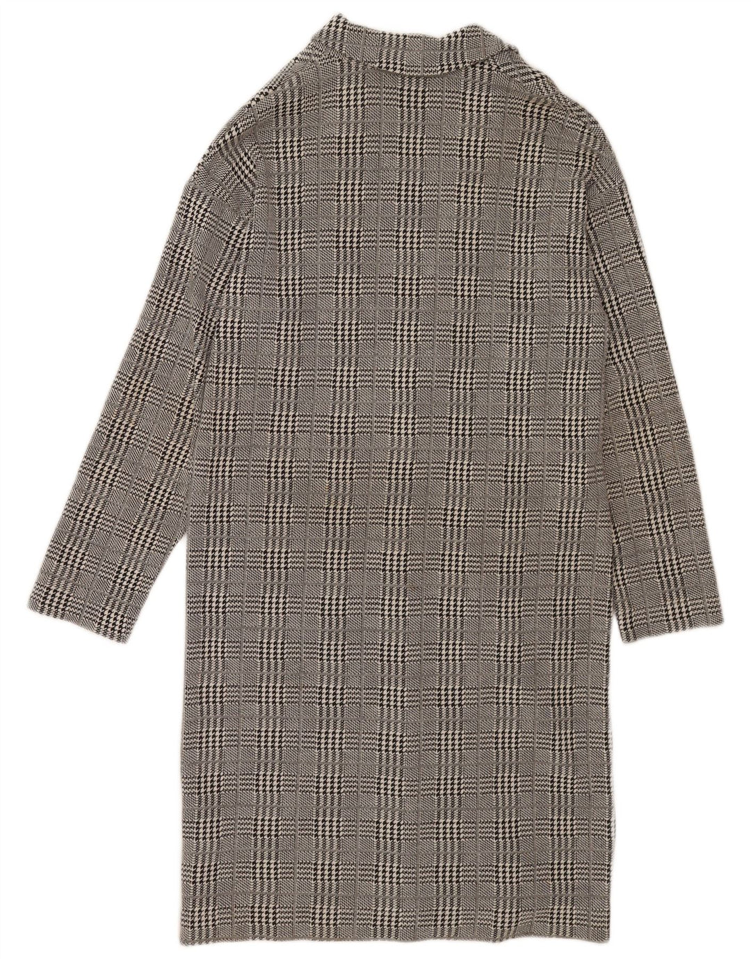 Topshop Abrigo para mujer UK 10 Small Gris Pata de gallo Algodón