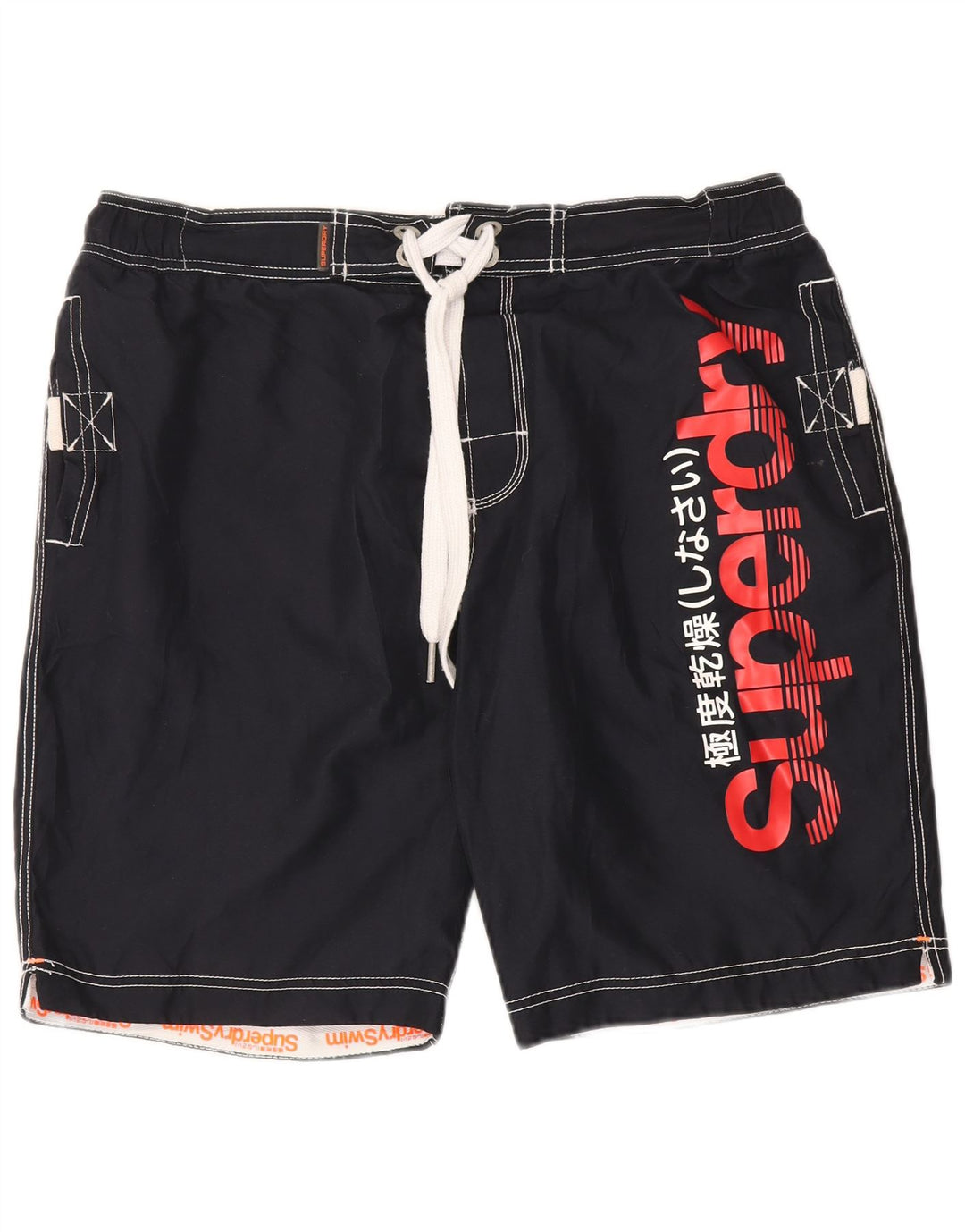 Superdry Shorts De Baño Gráficos Para Hombre 2XL Poliéster Negro