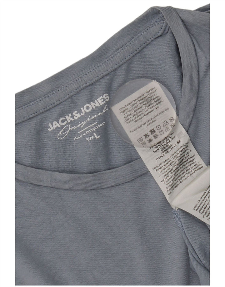 Camiseta Jack & Jones Hombre Top Large Azul Algodón