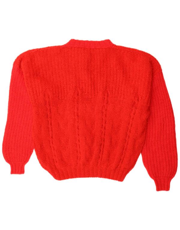 Vintage hombres tortuga cuello jumper suéter grande rojo
