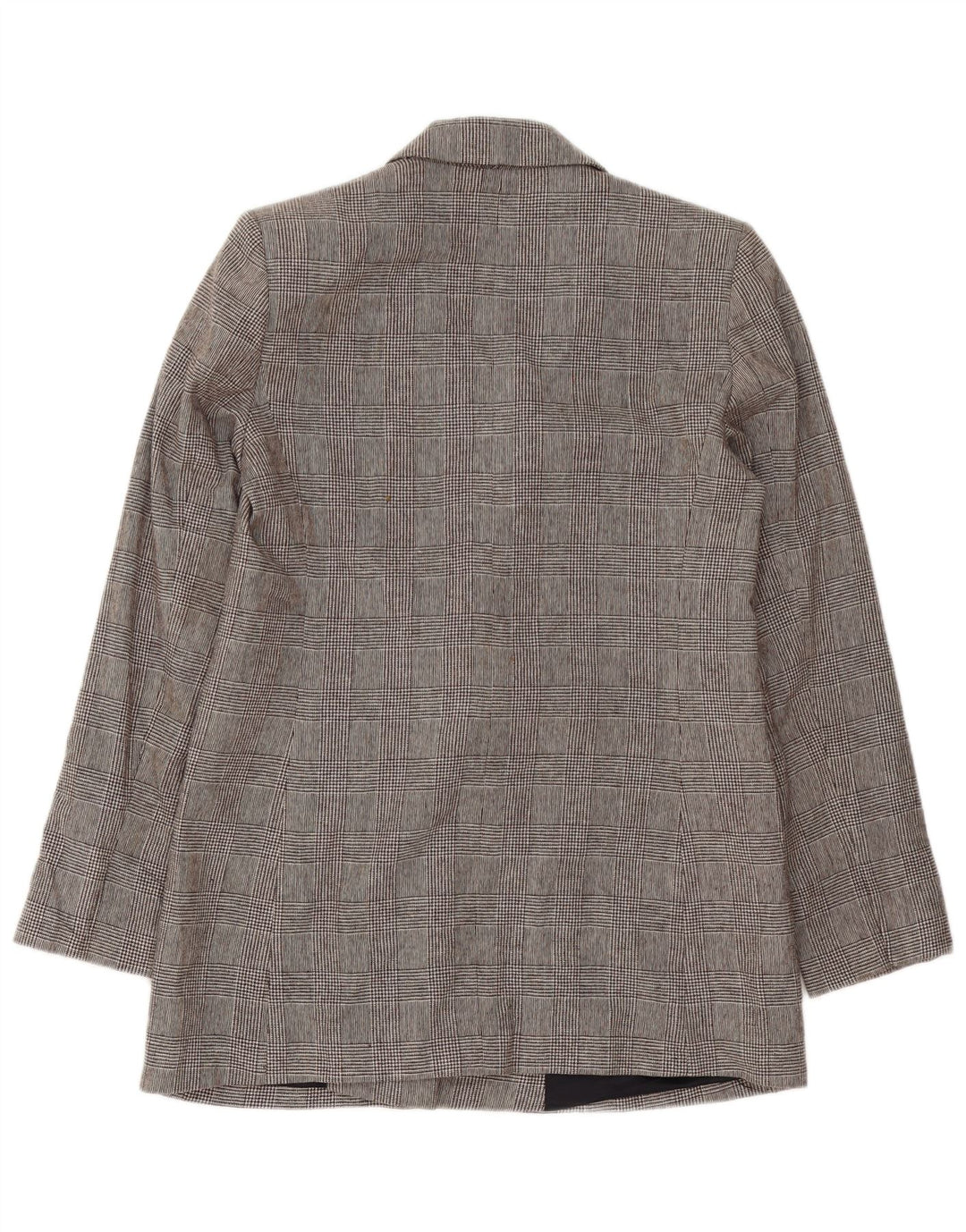 ZARA Chaqueta Blazer De Doble Botonadura Para Mujer UK 44 Gris Medio Pata De Gallo