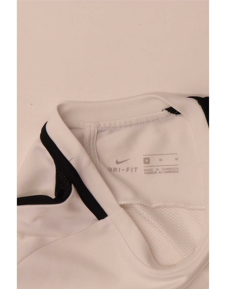 Camiseta Nike Dri Fit para hombre con bloques de color blanco mediano
