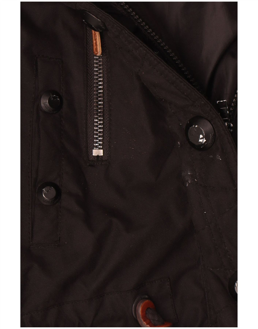 KHUJO Chaqueta Parka para Mujer UK 44 Mediana Negro Poliéster