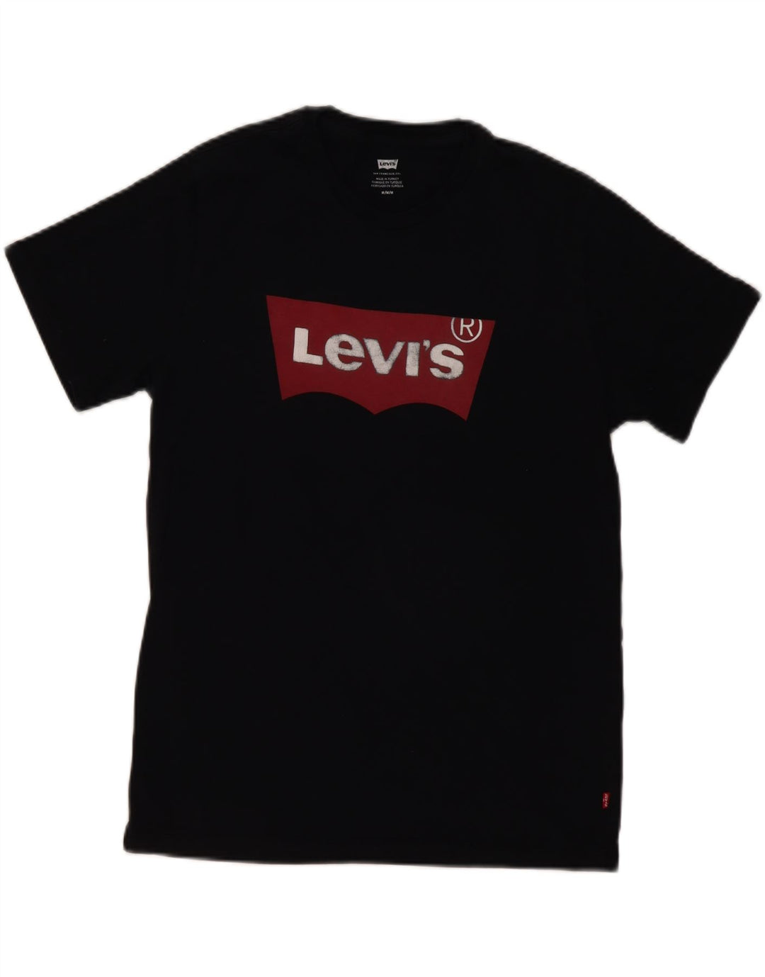 Levi's Camiseta gráfica para hombre Top Medium Black Cotton