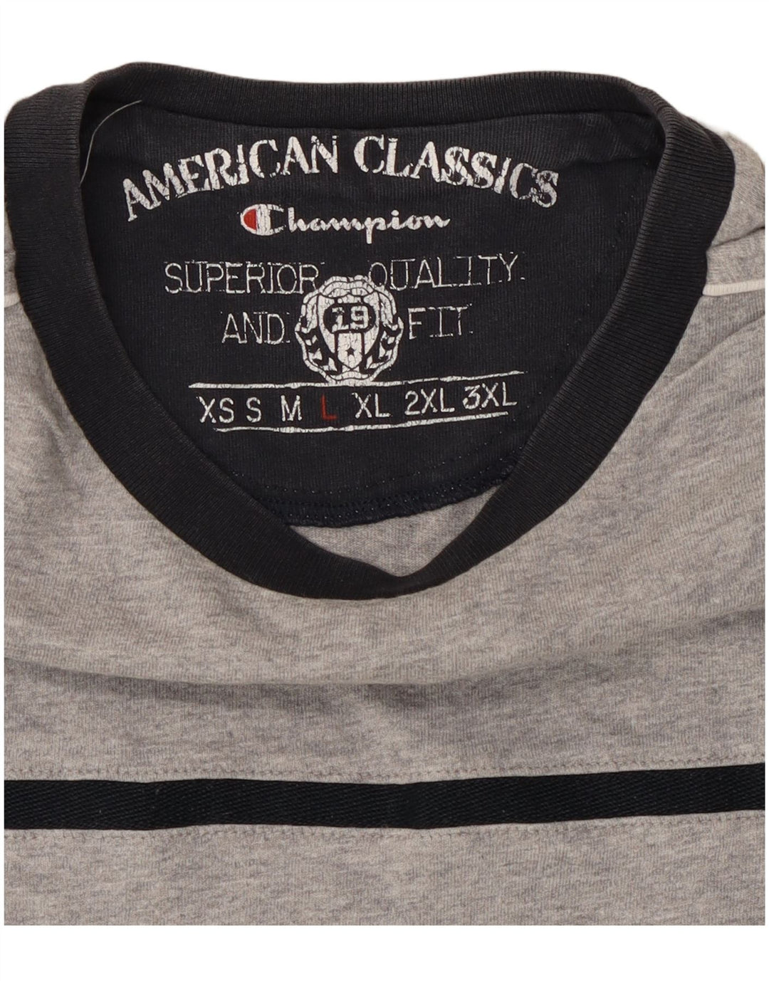 Champion Camiseta para hombre Top Grande Gris