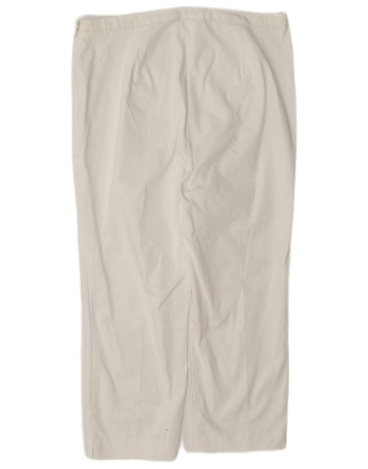 Marks & Spencer Pantalones Capri para Mujer UK 12 Medium W30 L21 Algodón Blanco