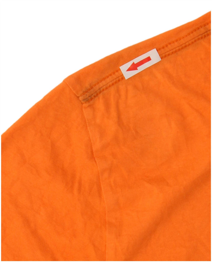 Penguin - Camiseta gráfica para hombre, parte superior de algodón naranja medio