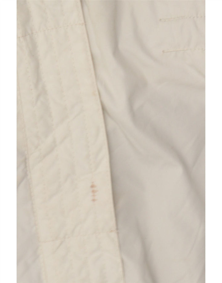 Nike Chaqueta cortavientos con capucha para mujer UK 14/16 Grande Poliéster blanco