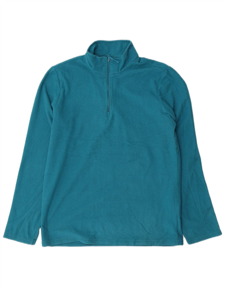 MOUNTAIN WAREHOUSE Jersey de forro polar con cuello y cremallera para hombre Poliéster azul medio