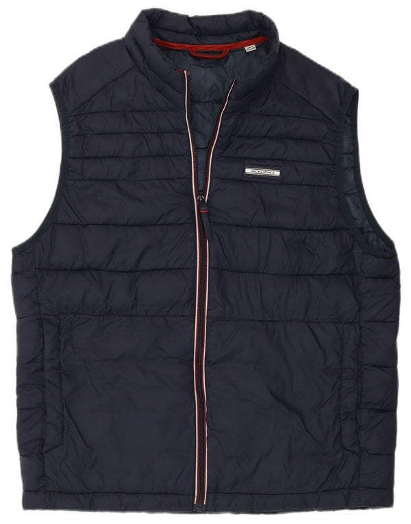 Jack & Jones Chaleco acolchado para hombre UK 36 Small Azul marino