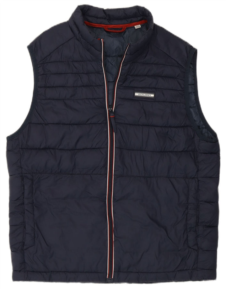 Jack & Jones Chaleco acolchado para hombre UK 36 Small Azul marino