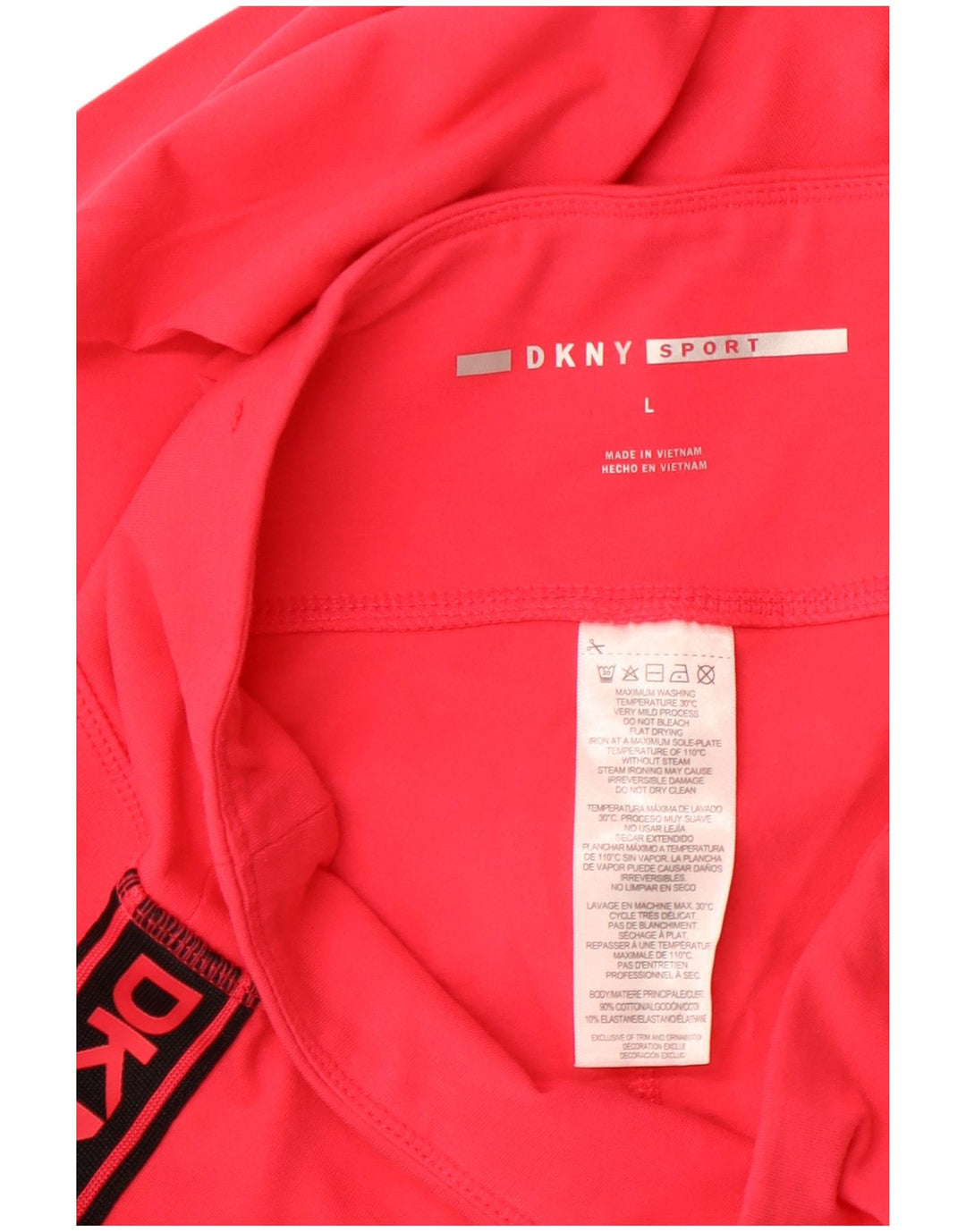 DKNY Leggings capri gráficos para mujer UK 46 Algodón con bloques de color rosa grande