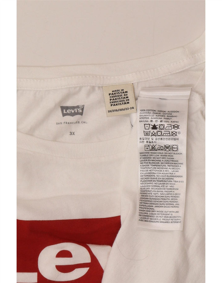 Levi's Camiseta gráfica para hombre Top 3XL Algodón blanco
