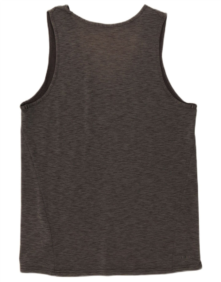 NIKE Mens Dri Fit Chaleco Top Pequeño Caqui Moteado Poliéster