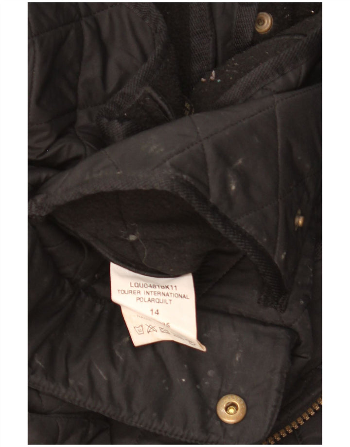 Barbour Chaqueta acolchada militar para mujer Reino Unido 44 Poliéster negro grande