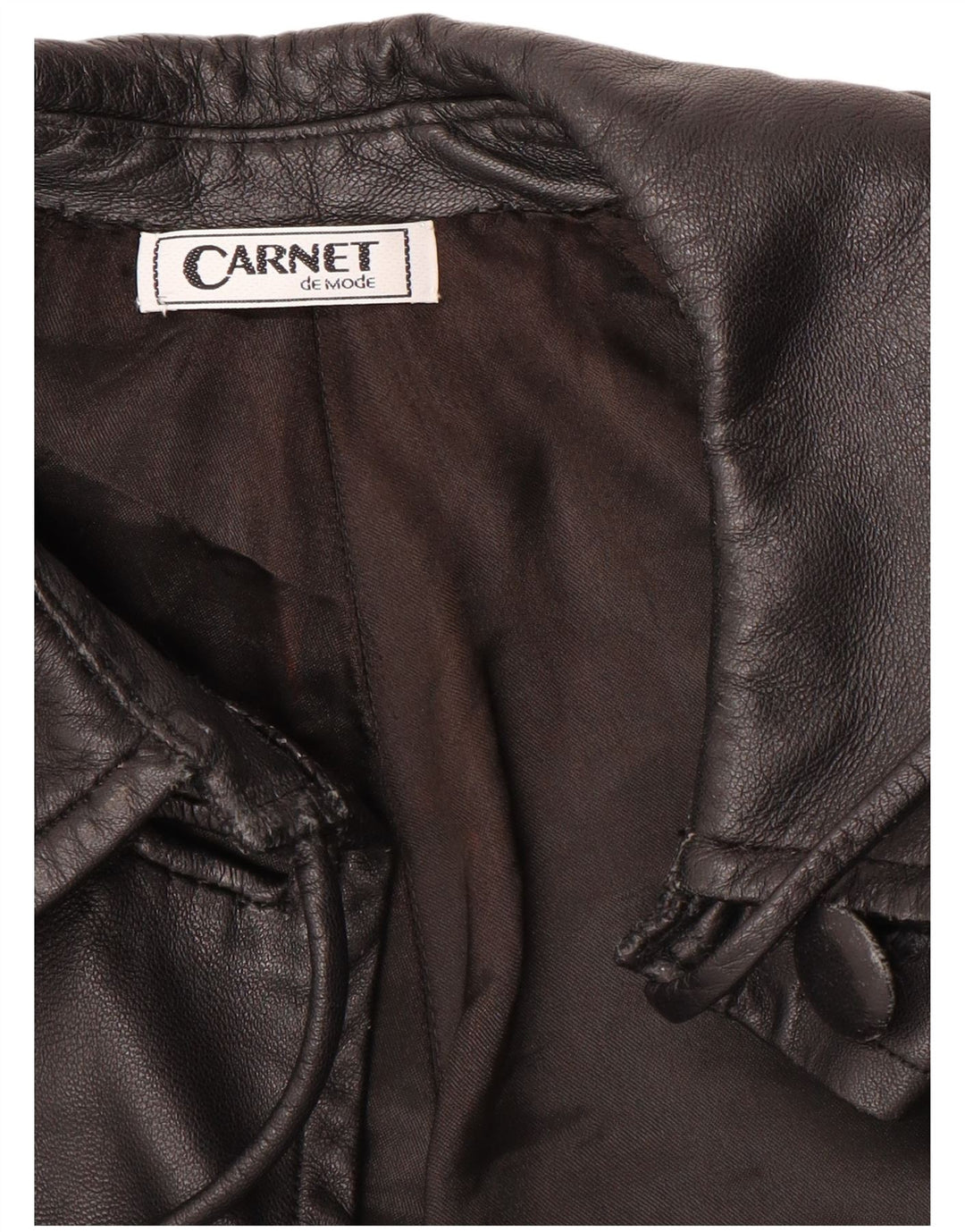 Carnet Abrigo de cuero para mujer UK 40 XL Negro