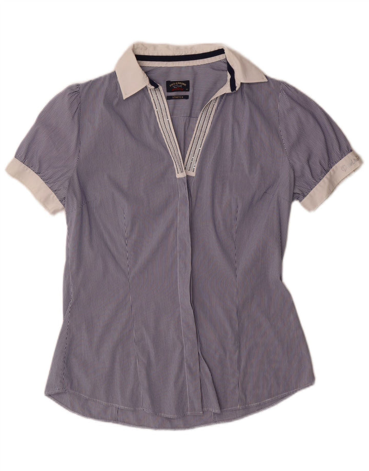PAUL & SHARK Camisa tipo jersey para yates para mujer IT 42 Rayas azules medianas