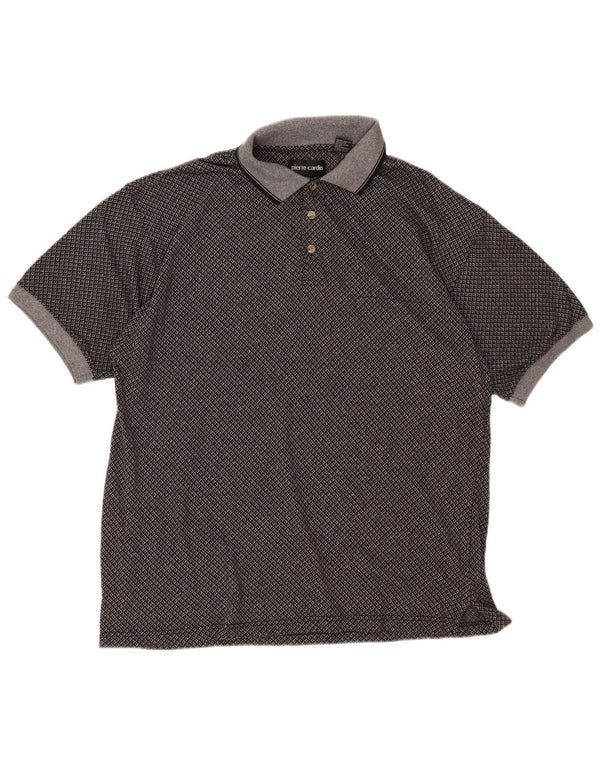 PIERRE CARDIN Polo Hombre XL Algodón Cuadros Gris