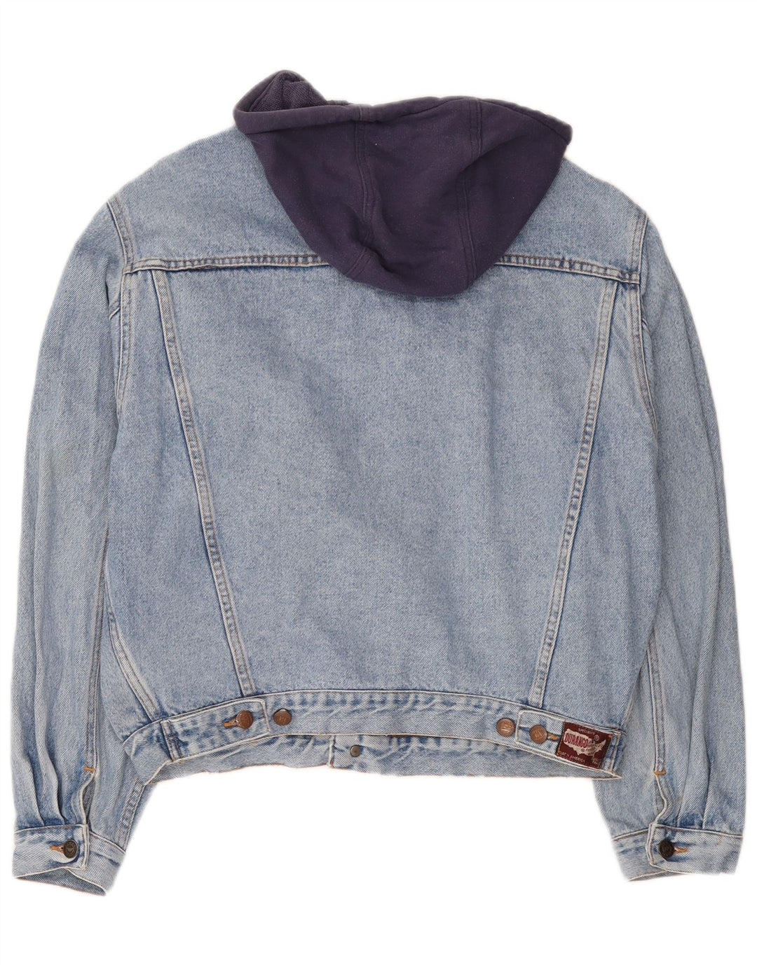 DURANGO Chaqueta vaquera con capucha para hombre UK 40 Large Azul Colorblock Algodón