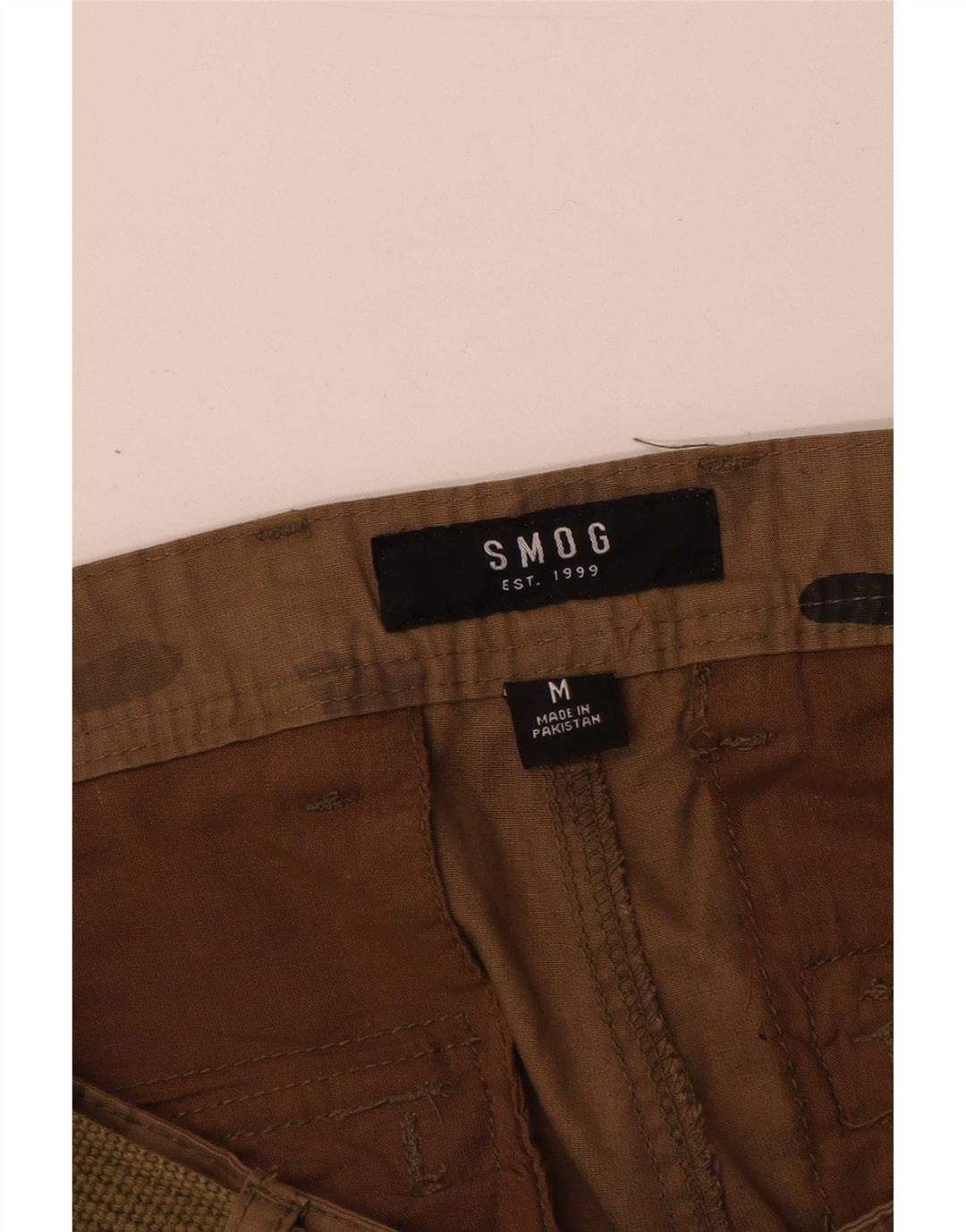 Pantalones cortos tipo cargo para hombre Smog Medium W32 Camuflaje marrón
