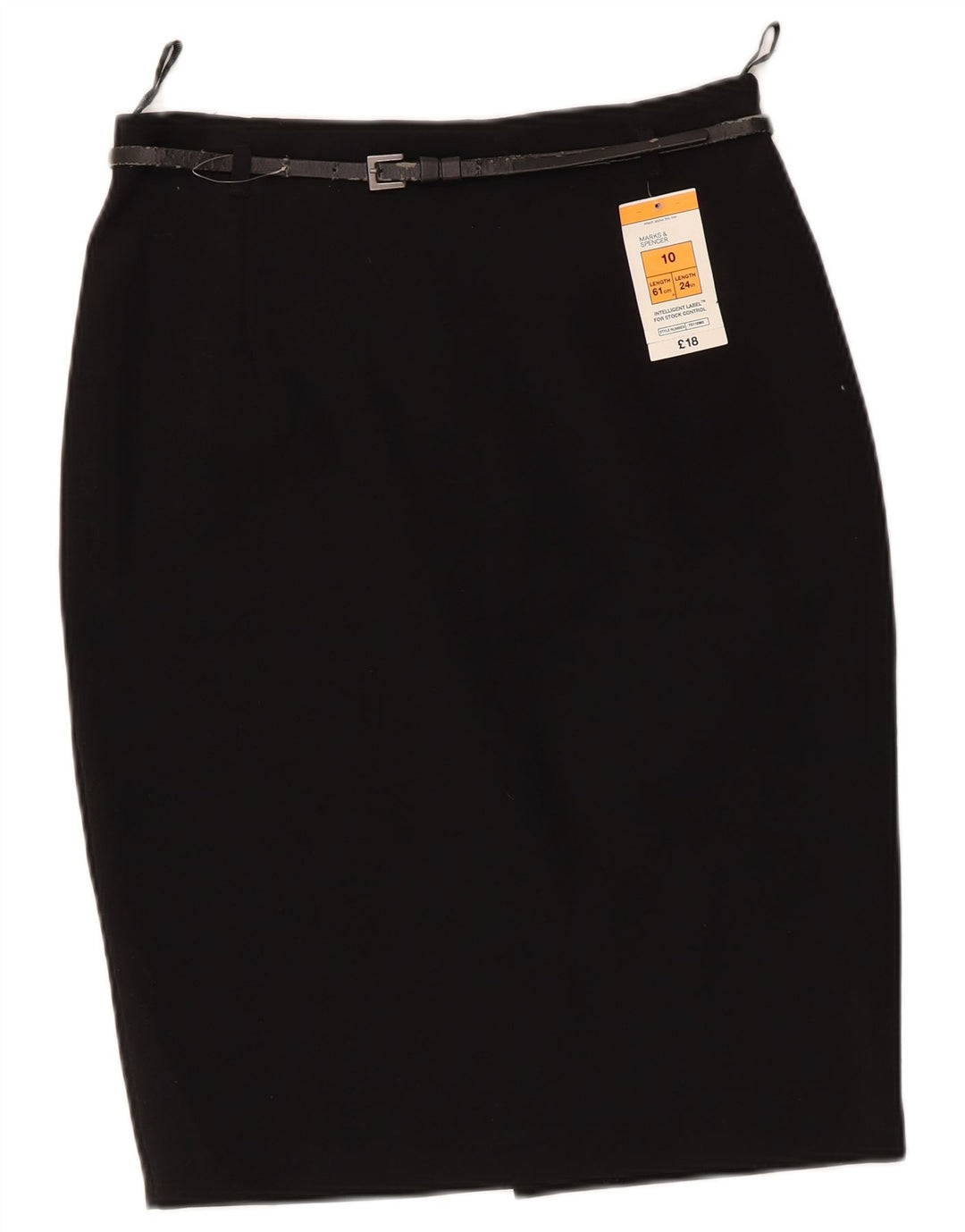 Marks & Spencer Falda lápiz para mujer UK 10 Small W28 Poliéster negro