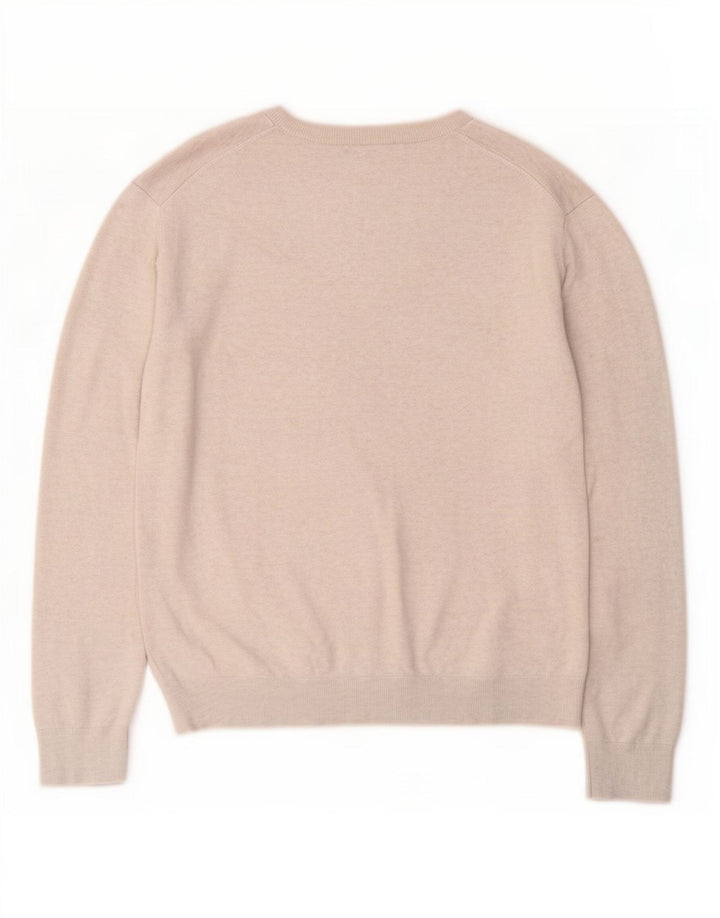 Calvin Klein - Jersey de cuello redondo para hombre, talla grande, algodón beige