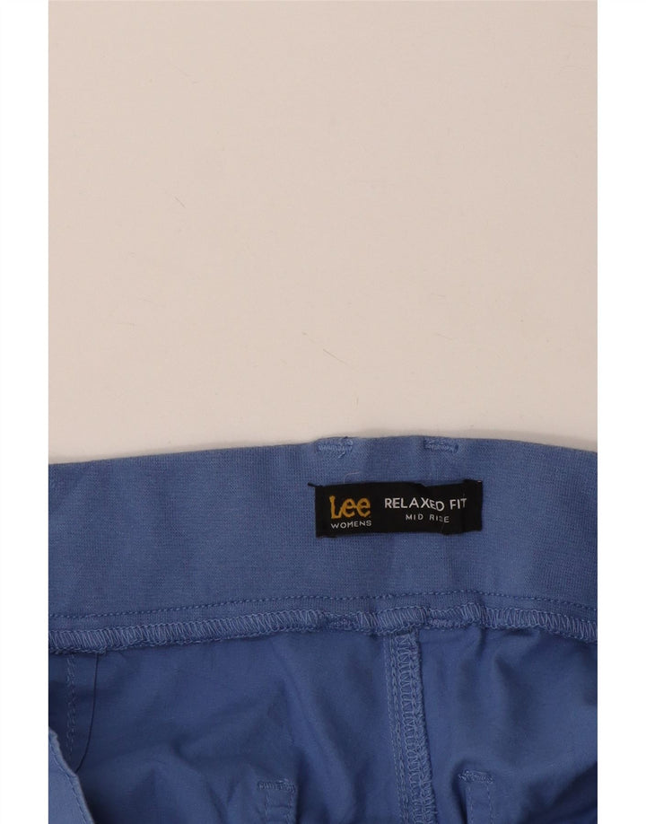 Lee Pantalones Capri Cargo De Talle Medio Y Ajuste Relajado para Mujer W38 L16 Azul