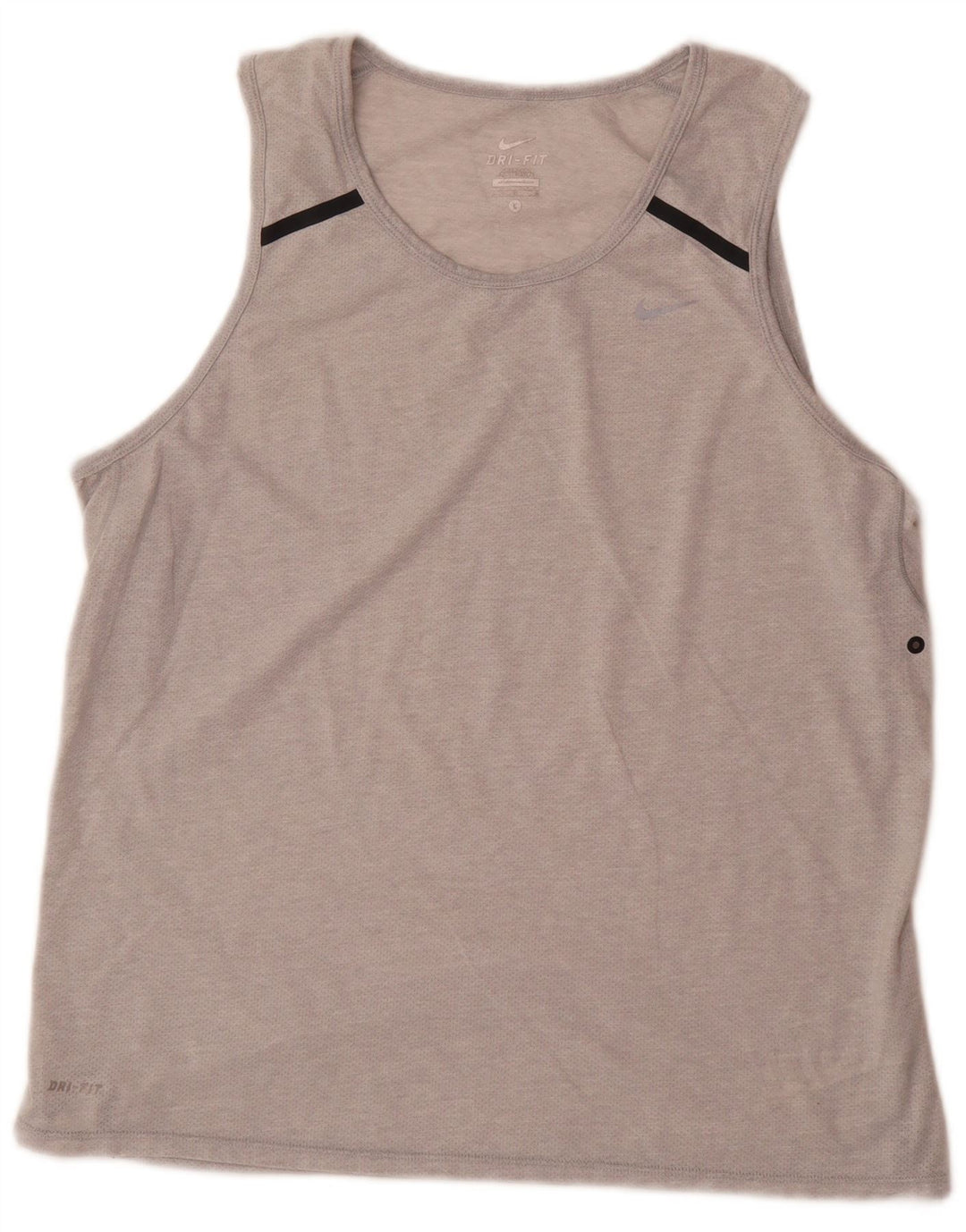 Nike - Camiseta sin mangas Dri Fit para hombre, poliéster color gris grande, talla grande