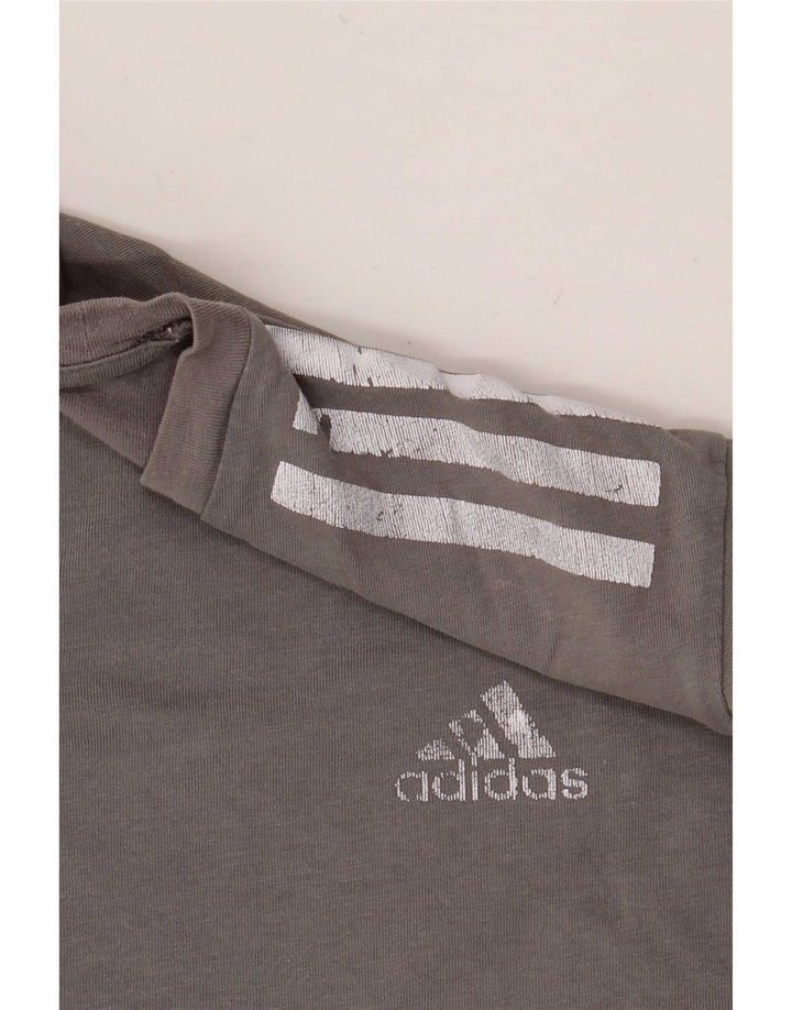 Camiseta Adidas Hombre Top Algodón Gris Medio