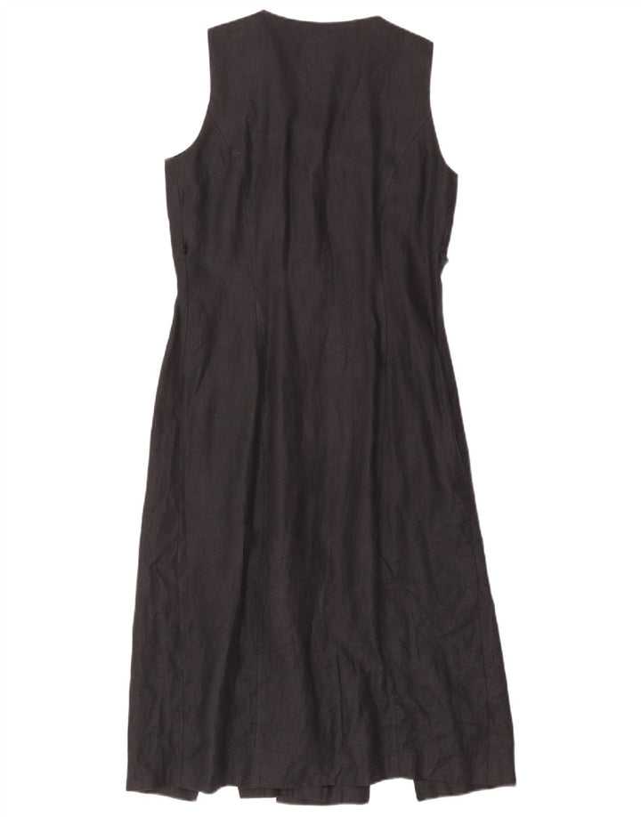 Vestido camisero vintage sin mangas para mujer IT 42 Espiga mediana negra