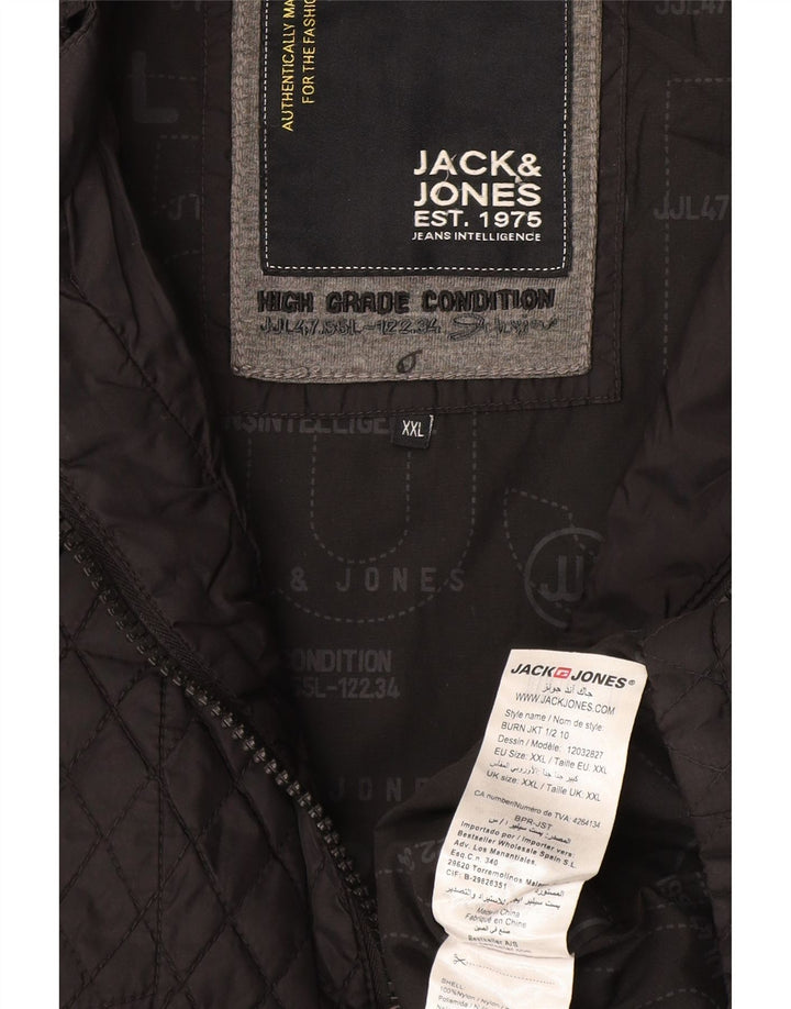 Jack & Jones Chaqueta acolchada para hombre UK 44 2XL Nylon gris