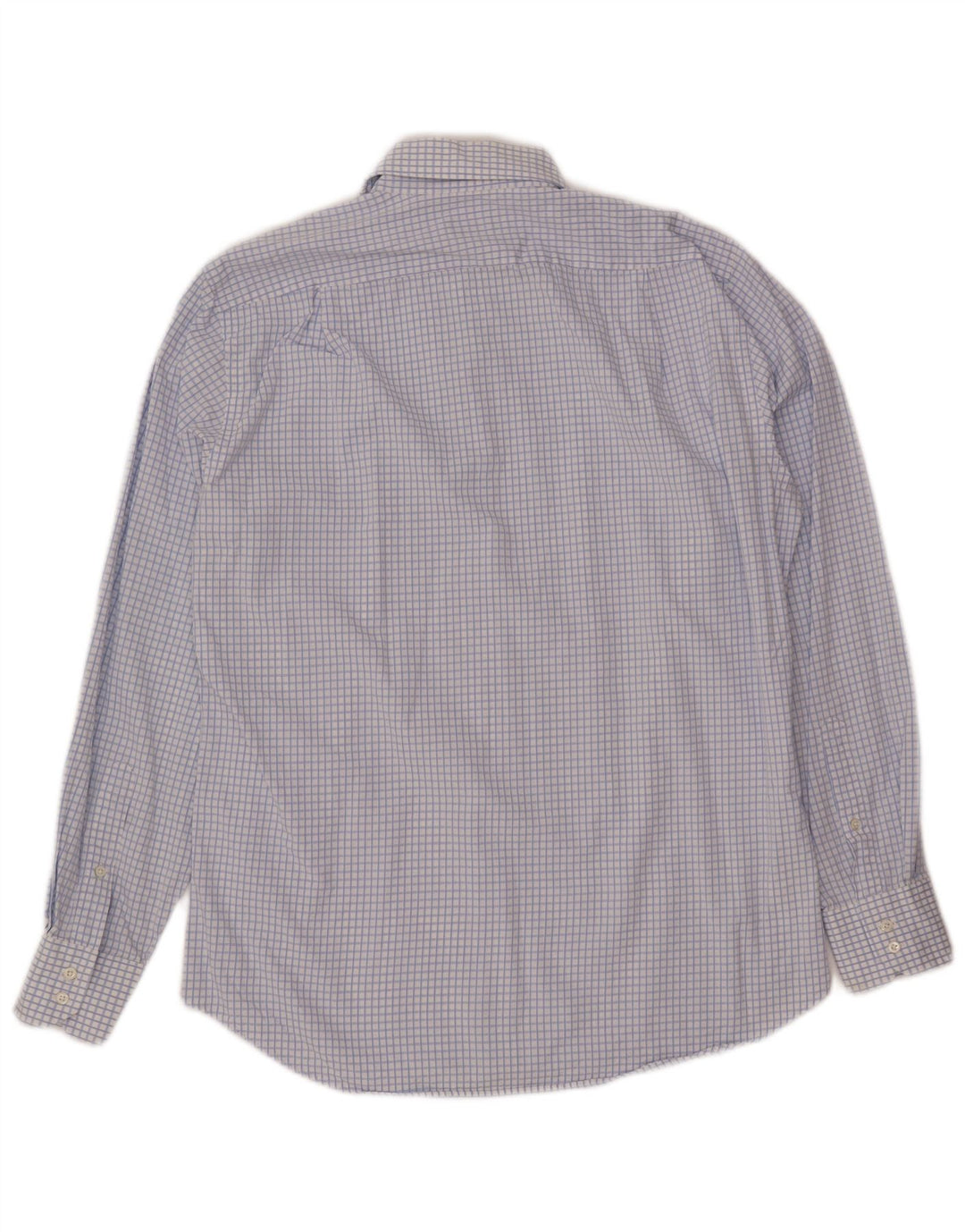 Hugo Boss Camisa para hombre Talla 40 15 3/4 Algodón a cuadros azul medio