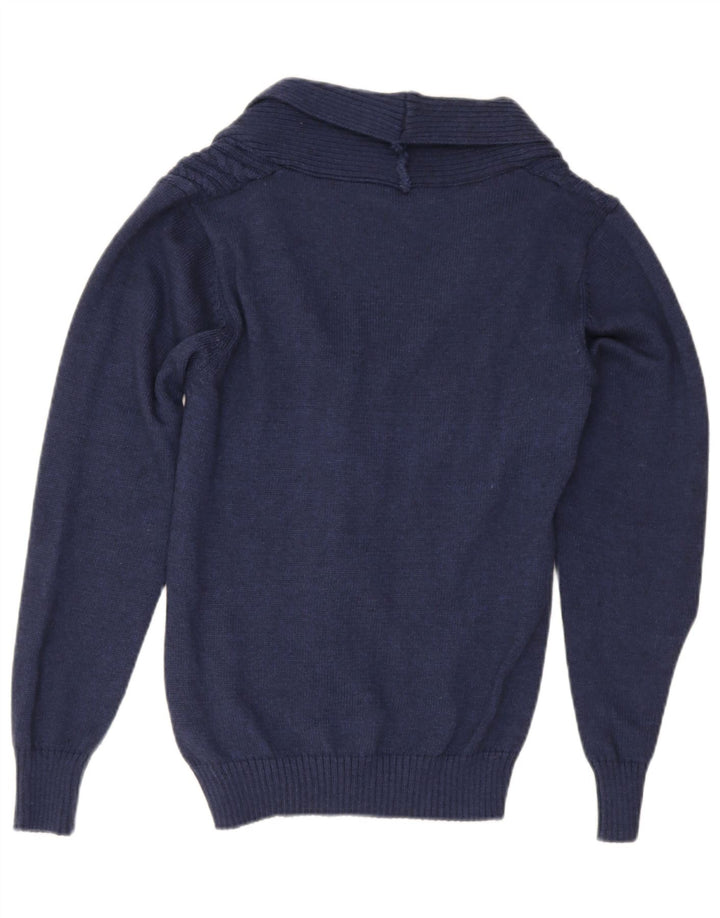 Gaudí - Cárdigan para mujer, talla 40, talla grande, lana azul marino