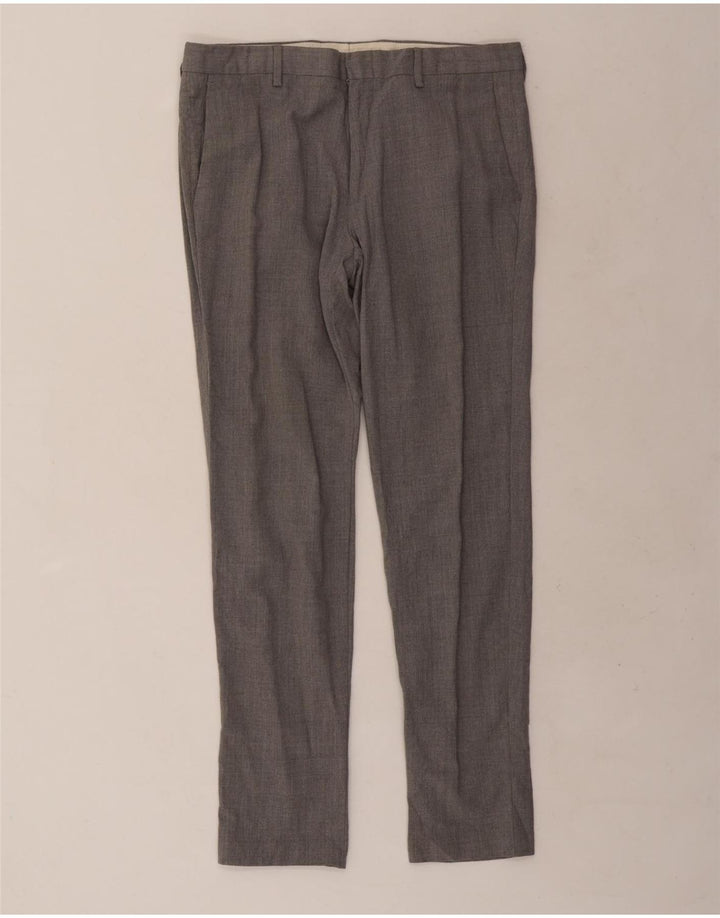 J. Crew Pantalón de traje ajustado Ludlow para hombre W33 L30 Lana gris