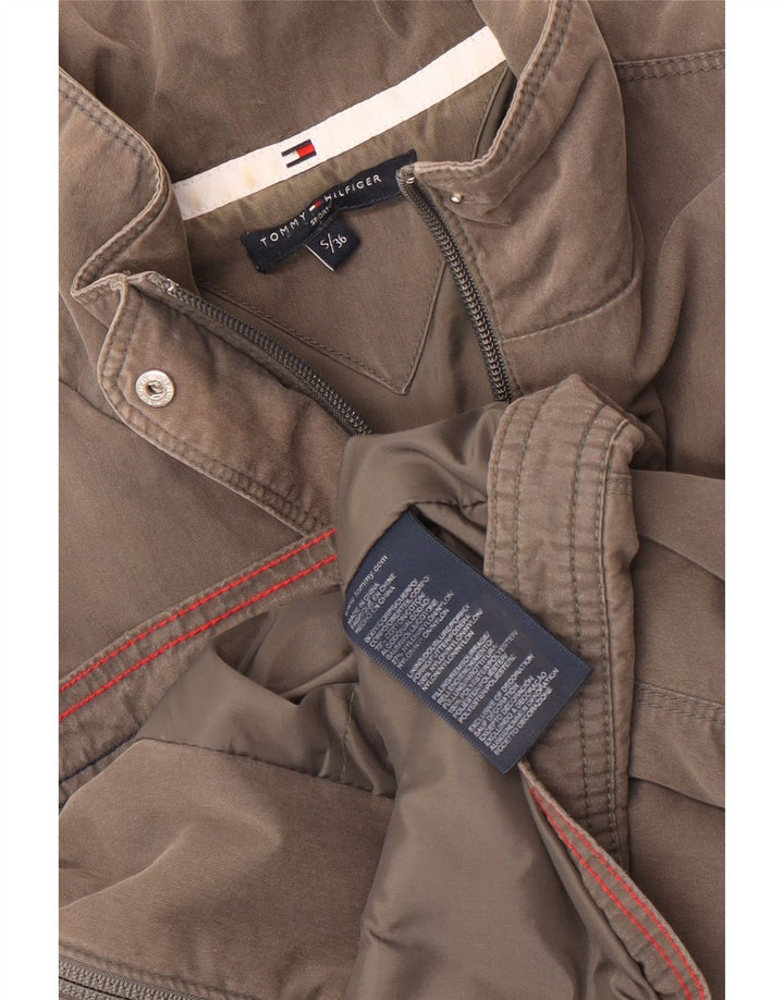 Tommy Hilfiger Chaqueta Bomber para Mujer UK 10 Small Gris Poliéster