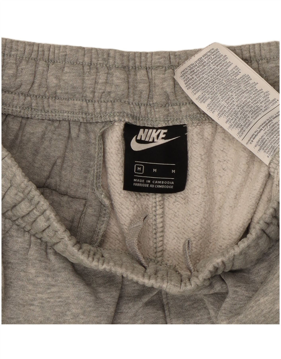 NIKE Hombre Pantalones de Chándal Joggers Gris Medio Algodón