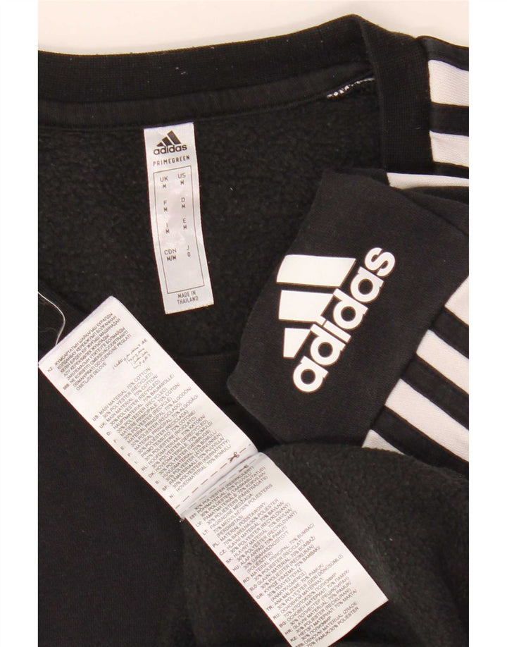Adidas Hombre Sudadera Gráfica Jersey De Algodón Color Block Mediano Negro